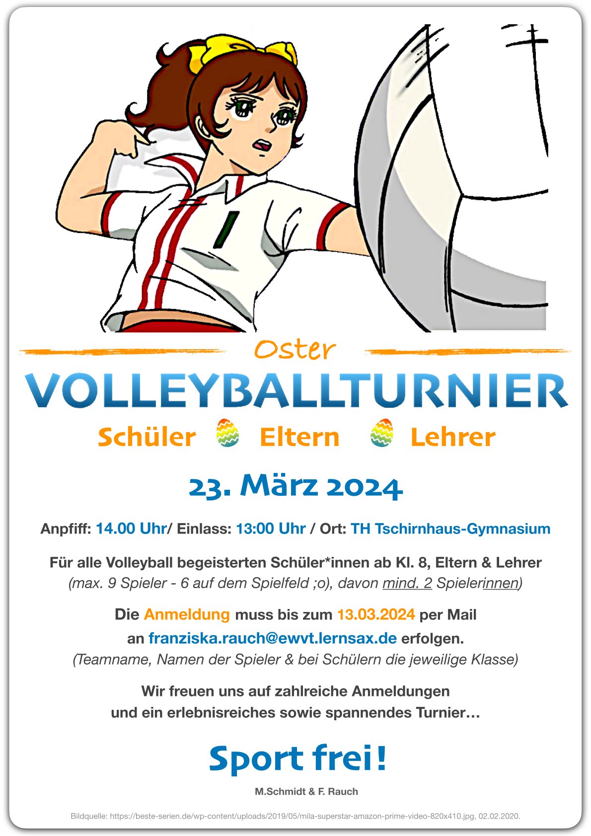 Flyer Volleyballturnier Ostern 2024